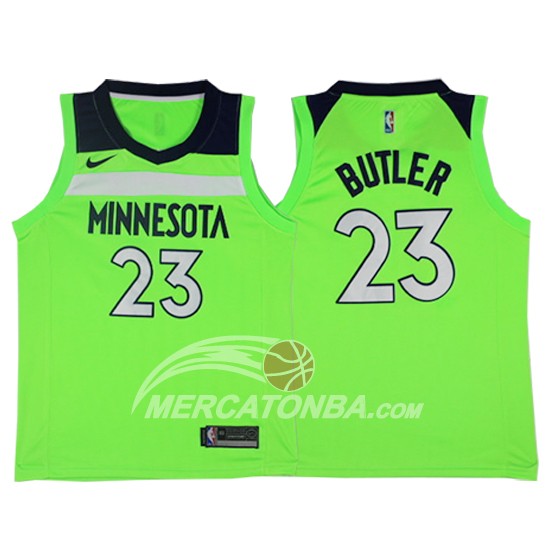 Maglia NBA Autentico Timberwolves Butler 2017-18 Verde